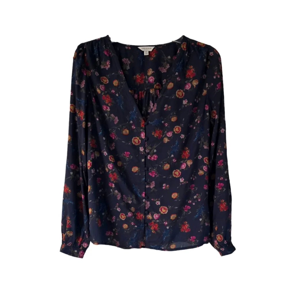 🥳 3/$30 Lucky Brand Women's Long Sleeve Top Size Small Petite - Picture 1 of 8